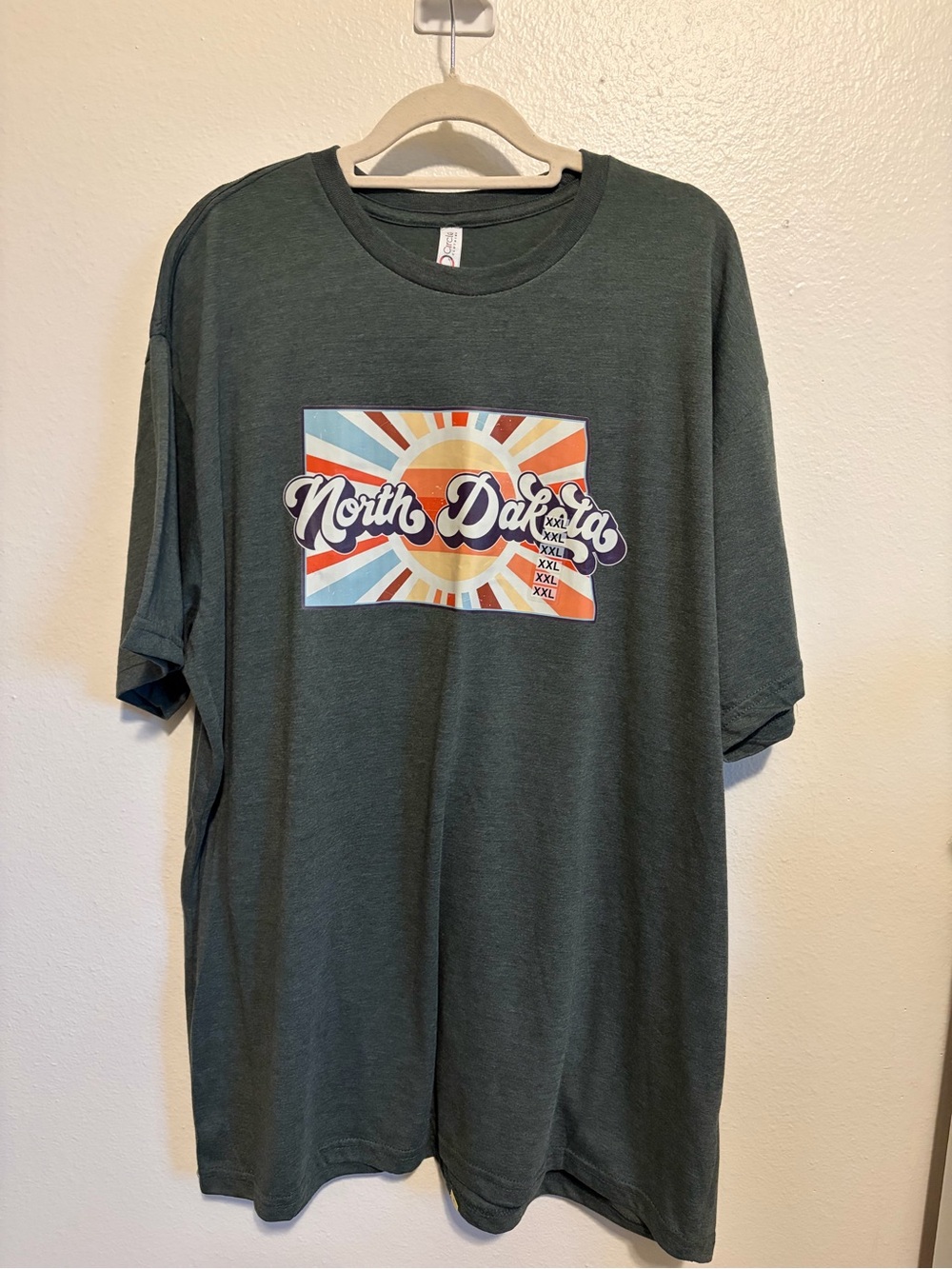 womenโs short sleeve North Dakota T Shirt